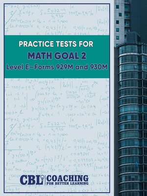cover image of Practice Tests for CASAS Math GOAL 2  Level E, Forms 929M and 930M